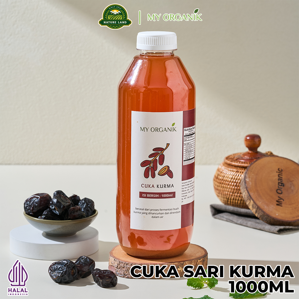 

My Organik Cuka Kurma Dates Cider Vinegar with Mother Organik Murni Untuk Diet 1ltr