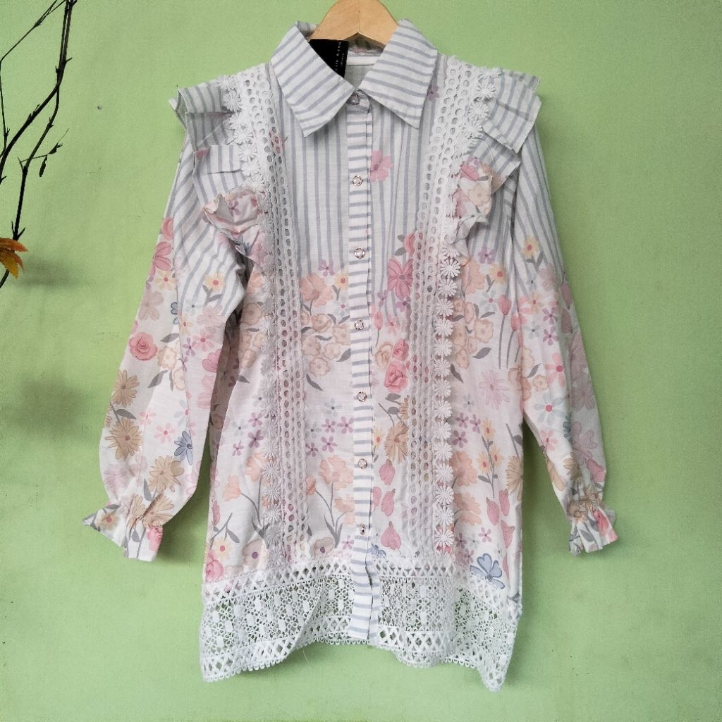Atasan/ Blouse printing Renda Premium by Meijiwang