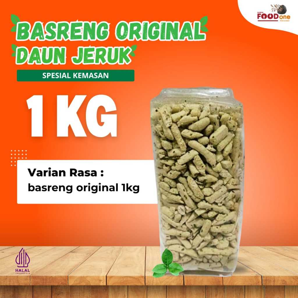 

Basreng Original Daun Jeruk 1 KG FOOD ONE SNACK