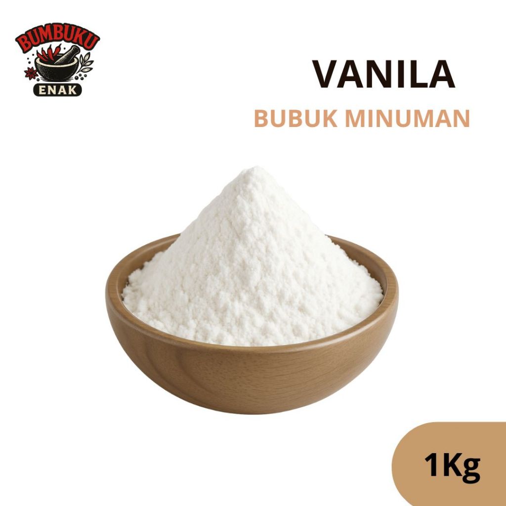 

Bubuk Minuman Vanilla 1Kg Rasa Lembut & Creamy – Cocok untuk Jualan Minuman & Sajian Harian
