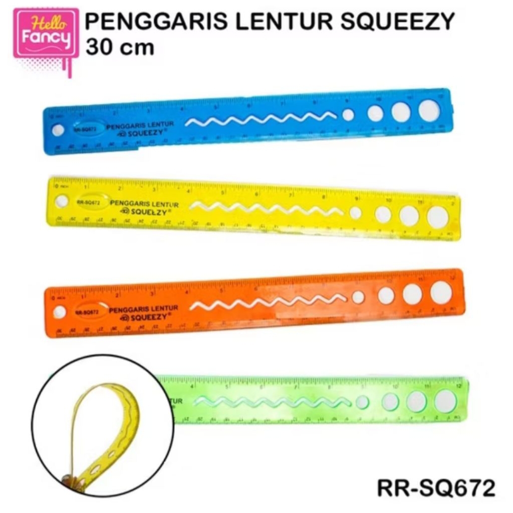 

PENGGARIS LENTUR ANTI PATAH SQUEEZY RR-SQ672 30 CM