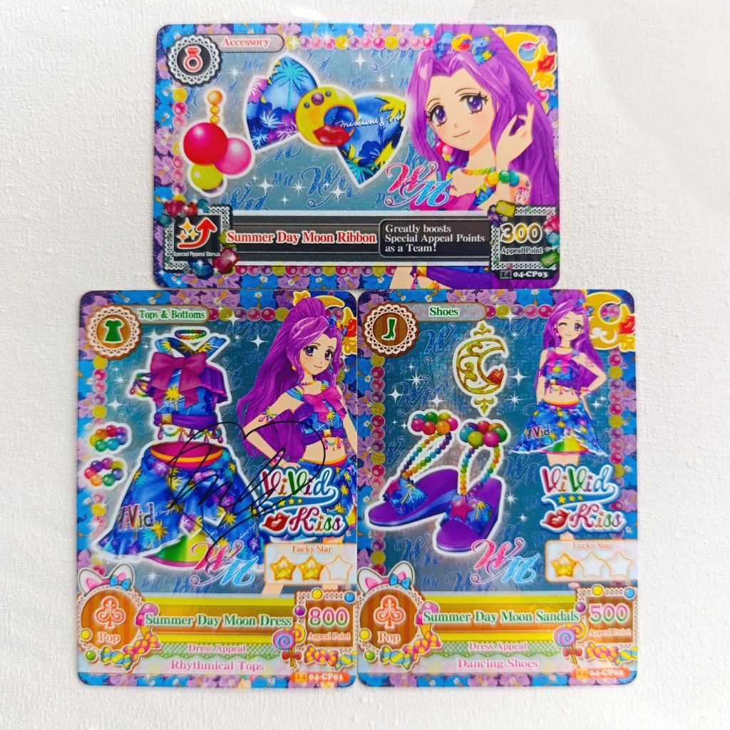 (BOOKED) Summer Day Moon Set Kartu Aikatsu Brand Vivid Kiss Unit WM Mizuki Kanzaki