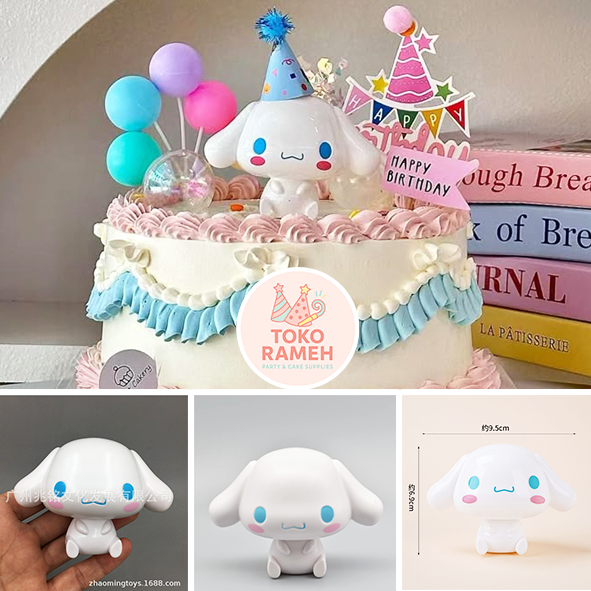 Hiasan Kue Cinnamoroll Sanrio Lucu | Topper Cake Ulang Tahun Anak Karakter Mainan