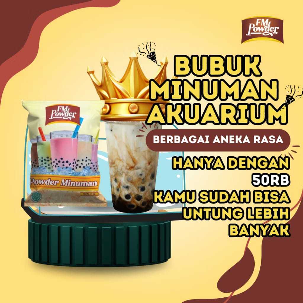 

BUBUK MINUMAN UNTUK USAHA AKUARIUM FM POWDER / BUBUK MINUMAN AQUARIUM