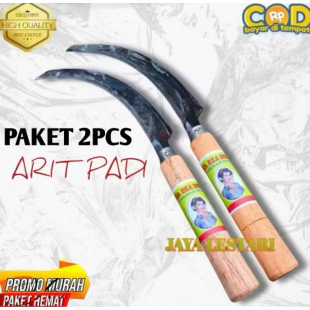 PROMO TERMURAH 2PCS ARIT PADI GERGAJI MANUAL BESI-ALAT PANEN PADI ALAT ARIR RUMPUT MURAH ARIT SERBAG