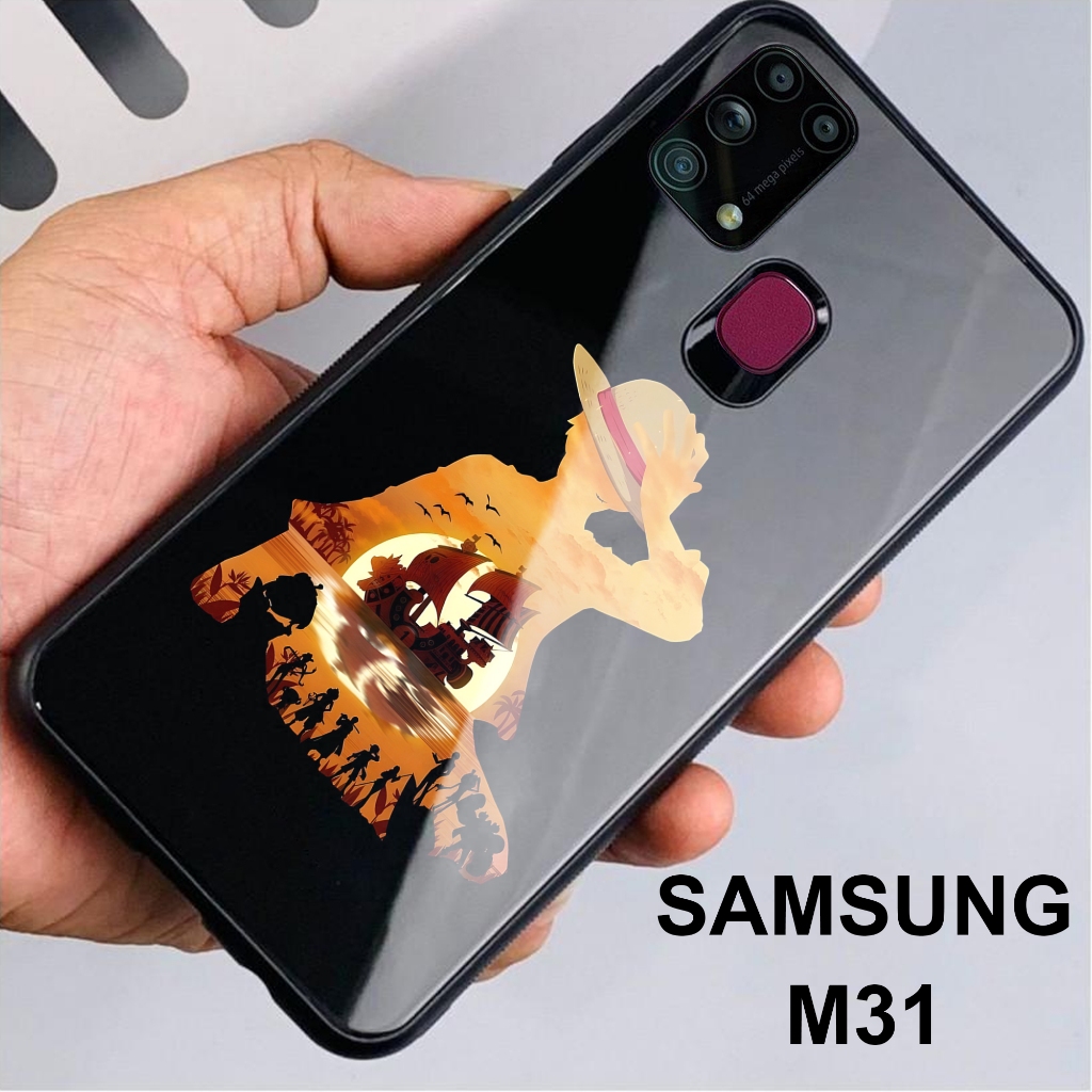 Case SAMSUNG M31 Glossy Motif ONE PIECE LUFFY Casing Hp Samsung M31 Silikon Kesing Softcase Bisa cod