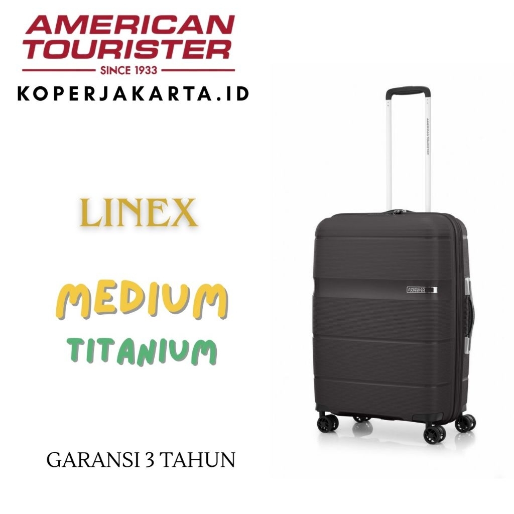 American Tourister Koper Hardcase Linex Medium 24 Inch - Titanium