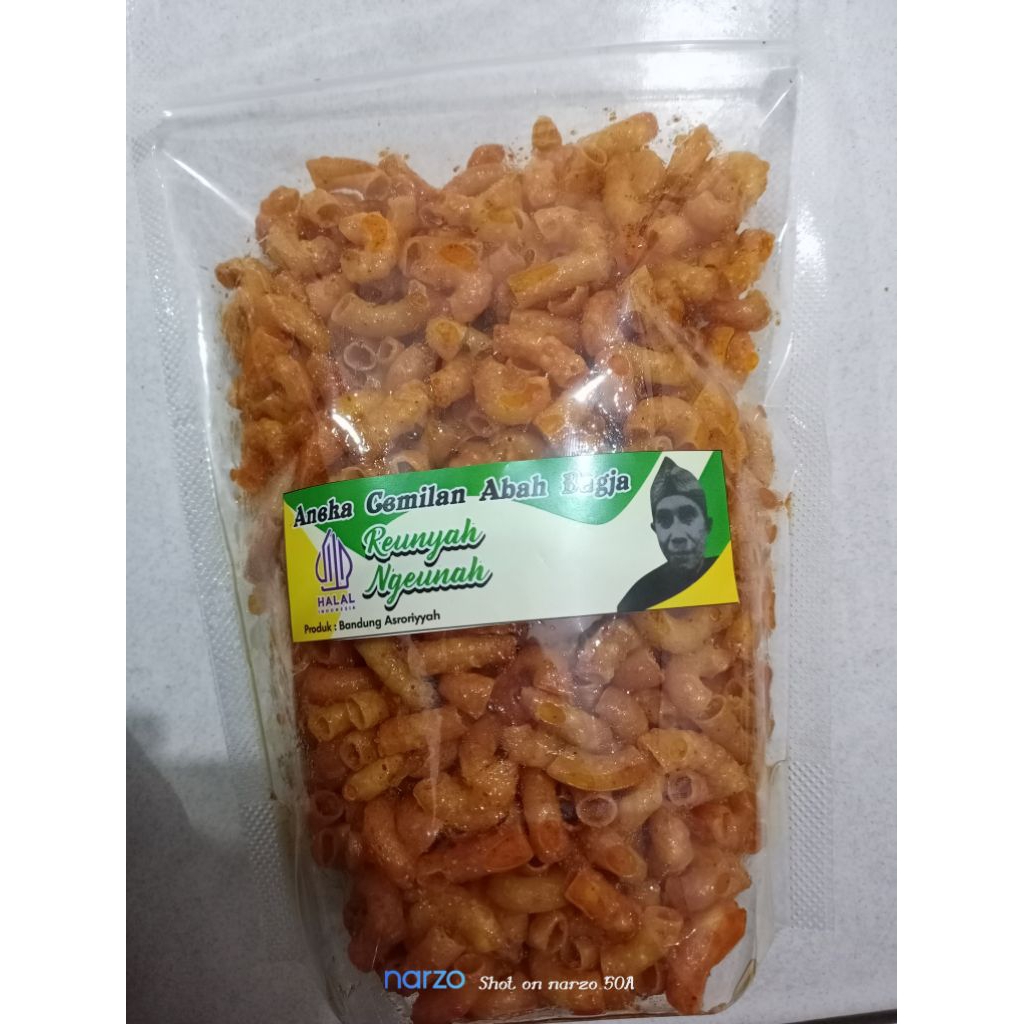 

Jajanan Macroni cikruh Pedass Kemasan 250gr • Cemilan Macroni Cikruh Pedass