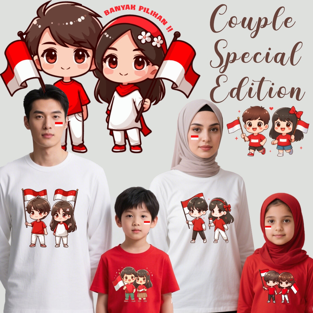 SAYES - Kaos Couple 17 Agustus Kaos 17 Agustus Merah Putih