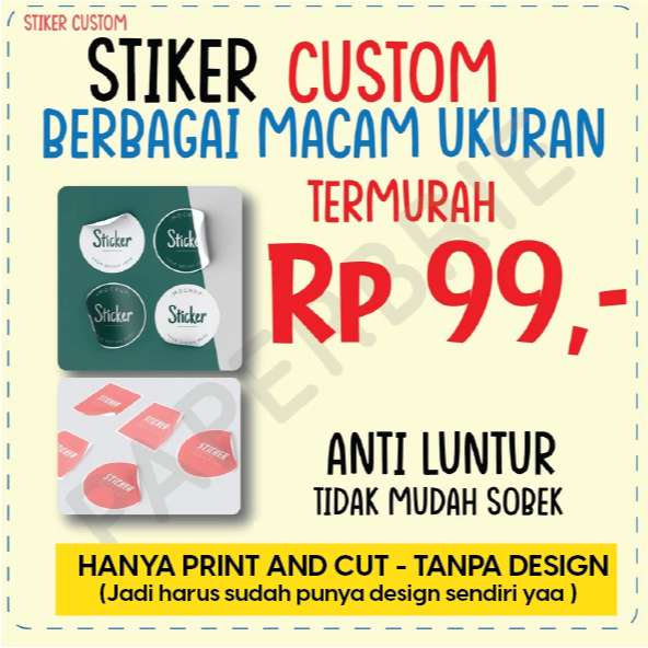 

Stiker Label Custom Online Shop Kemasan Makanan Toples Kue Desain Olshop