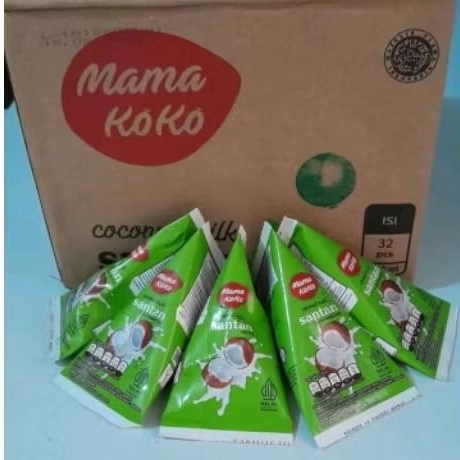 

Santan Mama Koko 1 dus isi 32 pcs nett (65 ml ×32)Santan Cair Mama Coco Coconut Milk 65ml / SANTAN CAIR INSTAN MERK MAMA KOKO- promoSantan kara 1 dus isi 36