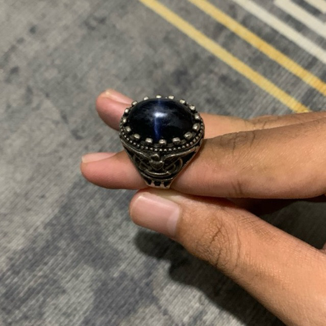 cincin batu akik perak Zamrud Safir second original Preloved murah