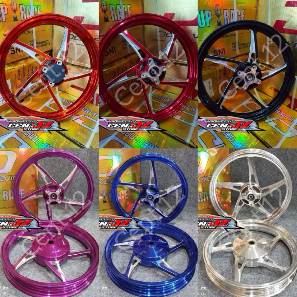 VELG KZR DELKEVIC K5R VARIO 110 VARIO 125 VARIO 150 BEAT SCOOPY MIO SPORTY SOUL J SMILE M3 XEON GEAR