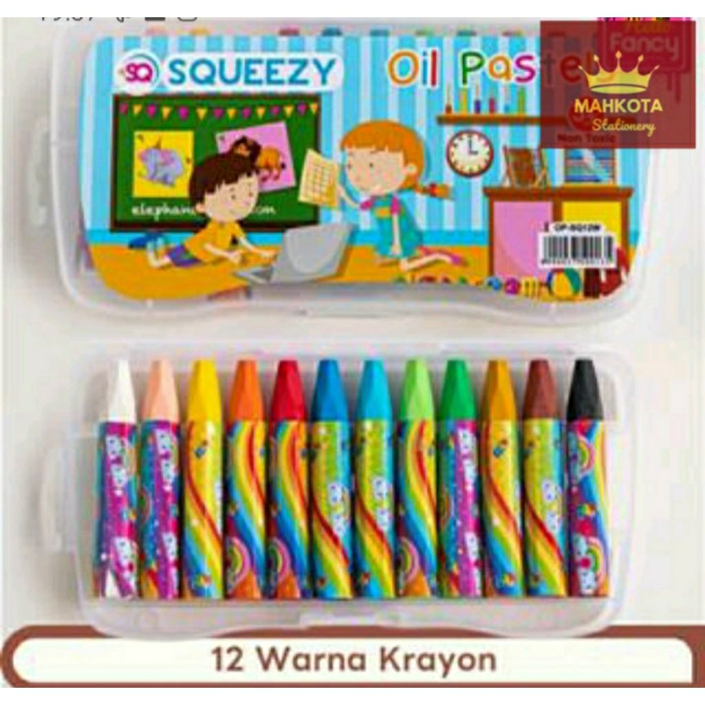

Oil Pastel SQUEEZY 12W/Crayon Murah 12 W