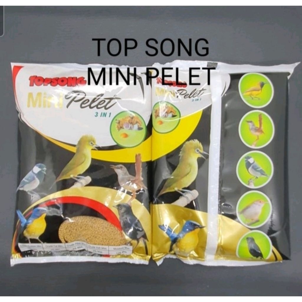 topsong kuning / hijau top song premium antistrees / sewed / mini makanan burung murai kacer semua b