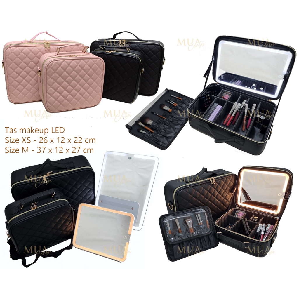 Tas make up Lampu / LED Makeupartist Bag MUA Beauty Case