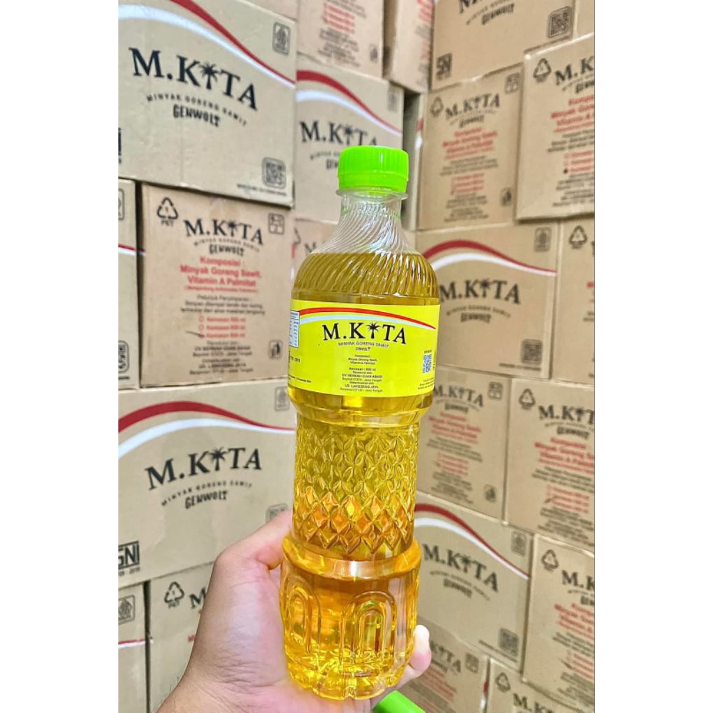

12 botol minyak goreng m-kita 800 ml/botol