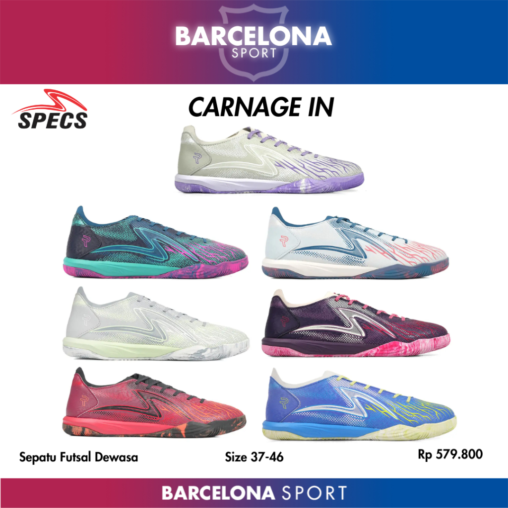 Specs Carnage IN - Sepatu Futsal Dewasa Size 37-46