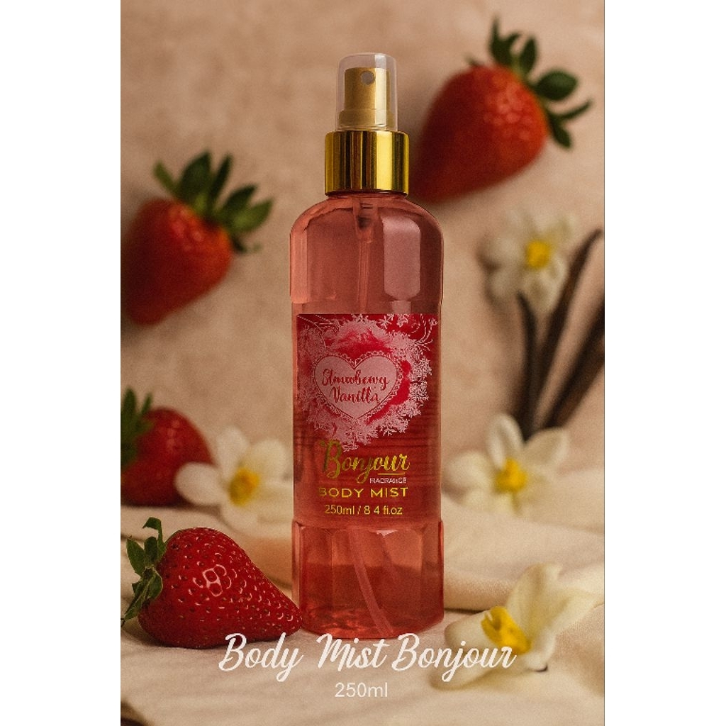 Body mist Bonjour Strawberry Vanilla