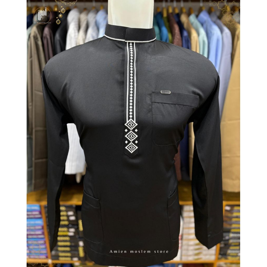 KOKO SAUDI LOKALPOLYSTER BORDIR DADA koko muslim pria exclusive koko al madani