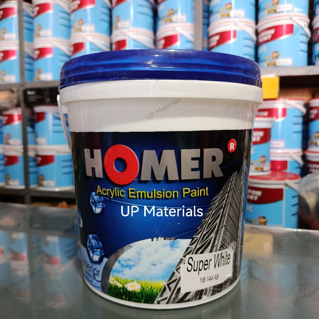 Cat Tembok Dinding Air Super White HOMER PAINT 5 Kg Interior Exterior Plafon