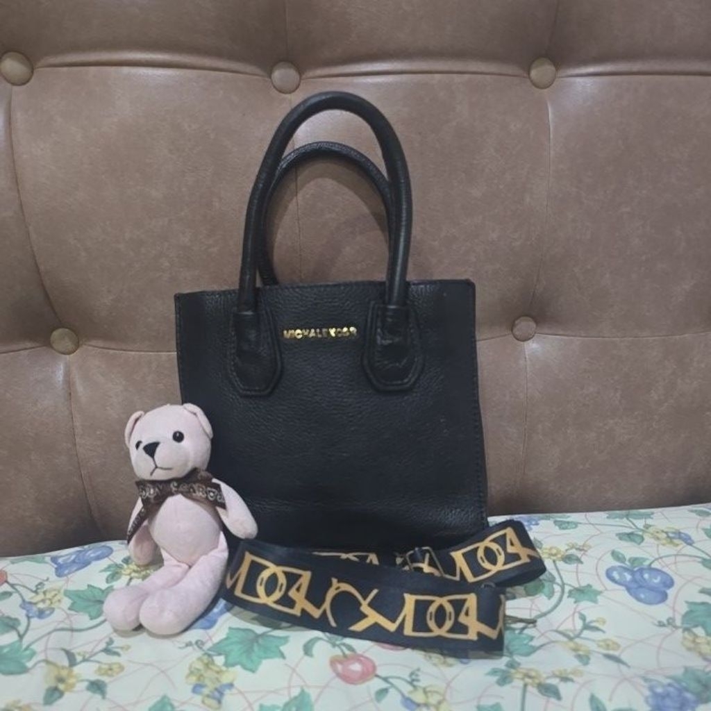 prelovedbytwins-pl handbag MK mercer - hitam Kulit