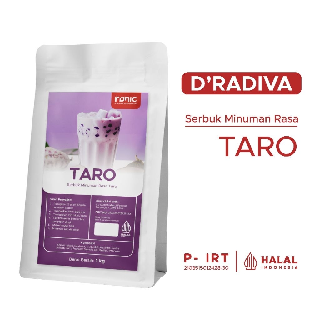 

Bubuk Minuman Premium Taro RUNIC 1kg