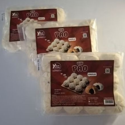 

Yamcha Mini Pao Chocolate/bakpao coklat 408gr isi 24pcs