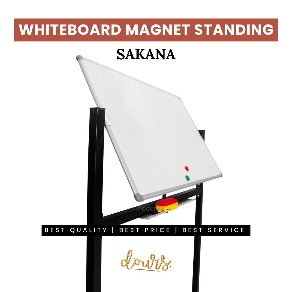 

White Board Papan Tulis SAKANA STANDING RodaMagnet 60x90 60x120 80x120 90x120 90x180 120x180 120x240