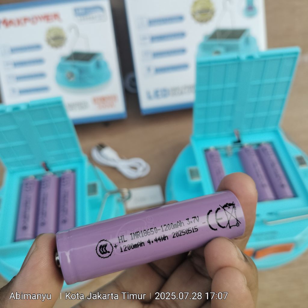 Lampu emergency gantung + senter 2IN1 800 WATT baterai 18650X4pcs di lepas pasang 4 mode cahaya