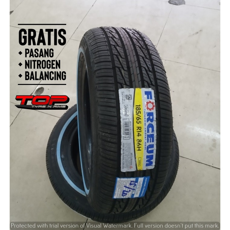 Ban Mobil 185 65 R14 FORCEUM TRIDEKA WLW List Putih Termurah Dan Awet