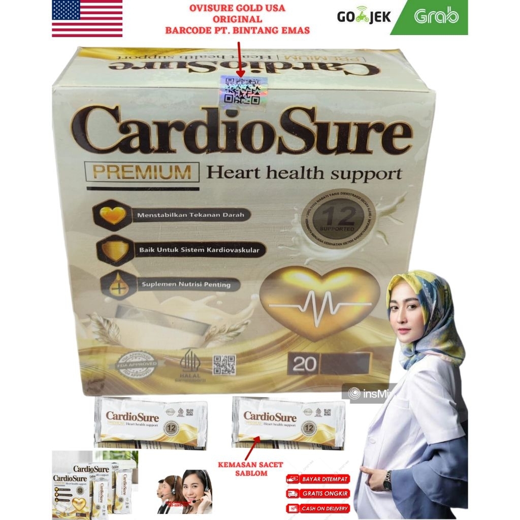 

CARDIOSURE ORIGINAL MILK SUSU OBAT HIPERTENSI STRUKE JANTUNG CORONER ASAM URAT KOLESTROL
