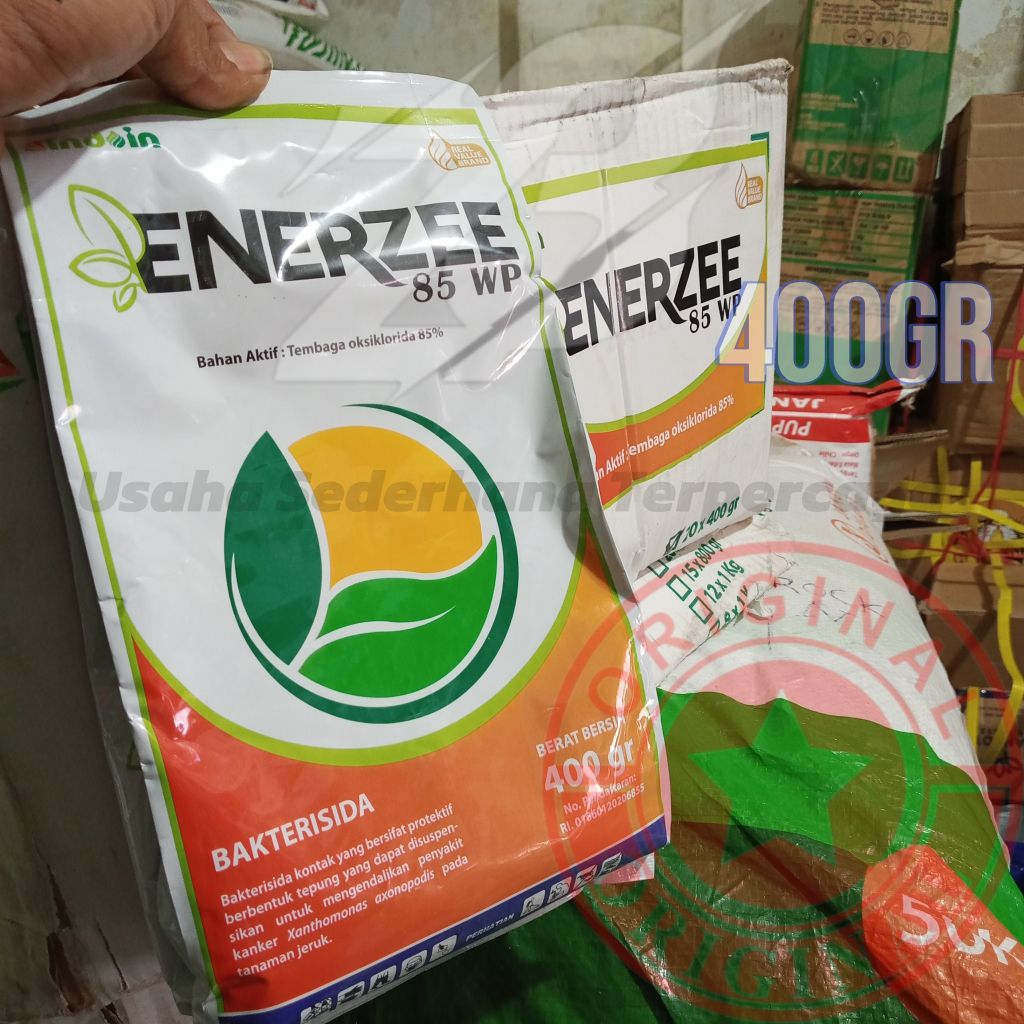Bakterisida ENERZEE 85 WP 400gr Fungisida Bakterisida Kontak Protektif Tanaman