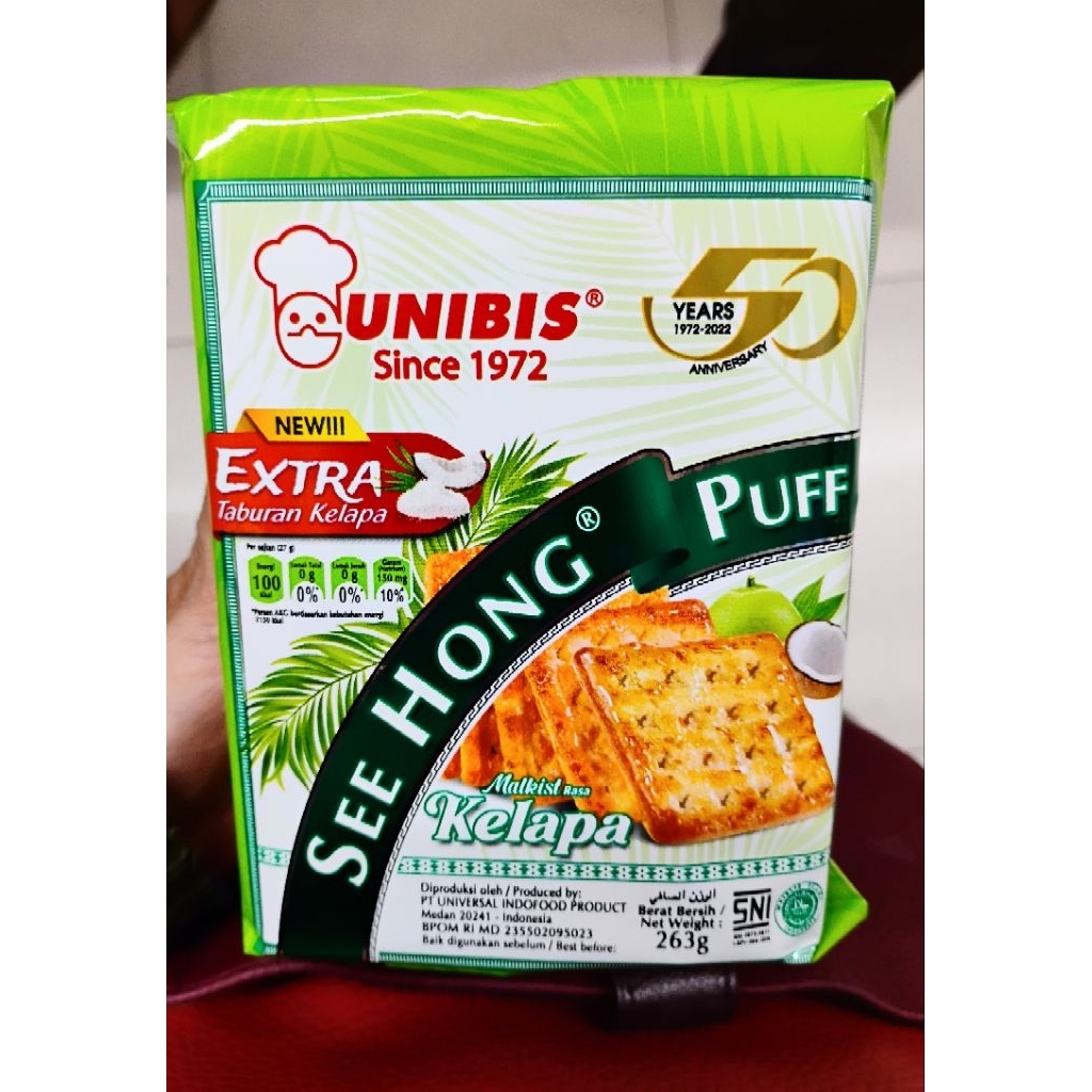 

Unibis Biscuits See Hong Puff 263Gr/Malkits Crackers 252Gr/Kelapa Cream Crackers 248Gr