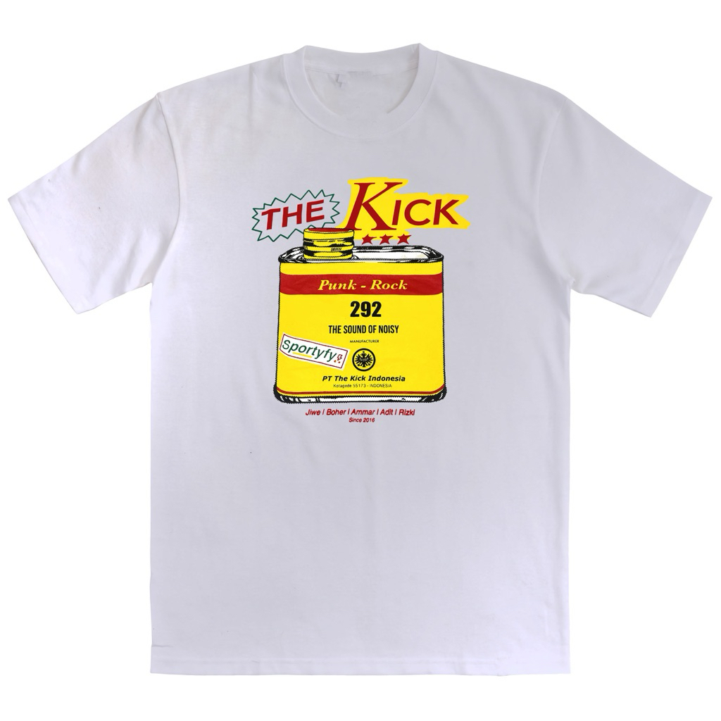 Kaos Band The kick - Punk rock Tshirt white new merch - Free stiker / kaos band punk rock