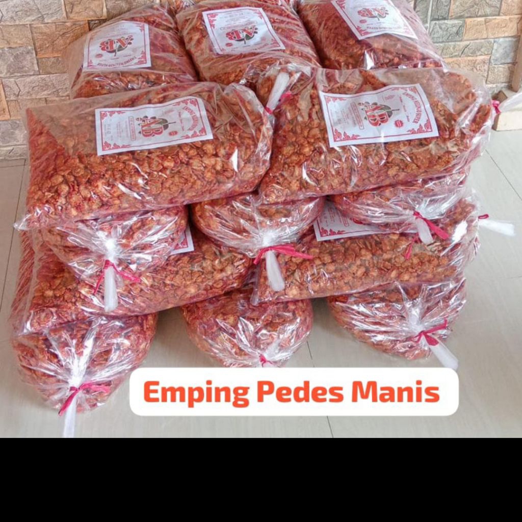 

1kg emping melinjo premium rasa pedas manis