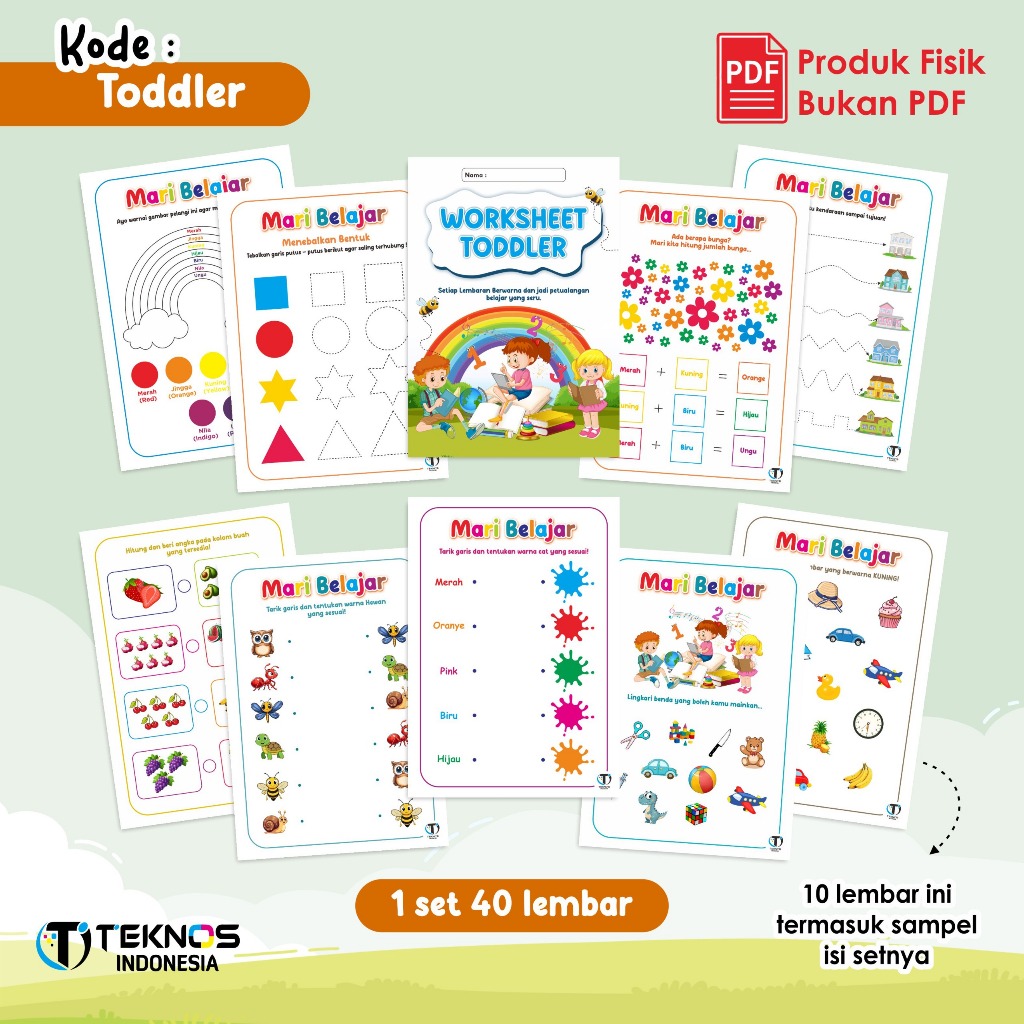 

LEMBAR KERJA UNTUK ANAK - WORKSHEET UKURAN A5 1 SET 40 LBR - KERTAS EDUKATIF MENARIK