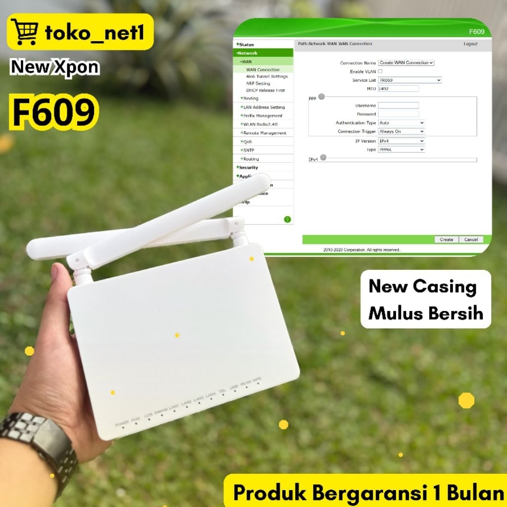 F609 XPON ONU ONT BISA OMCI