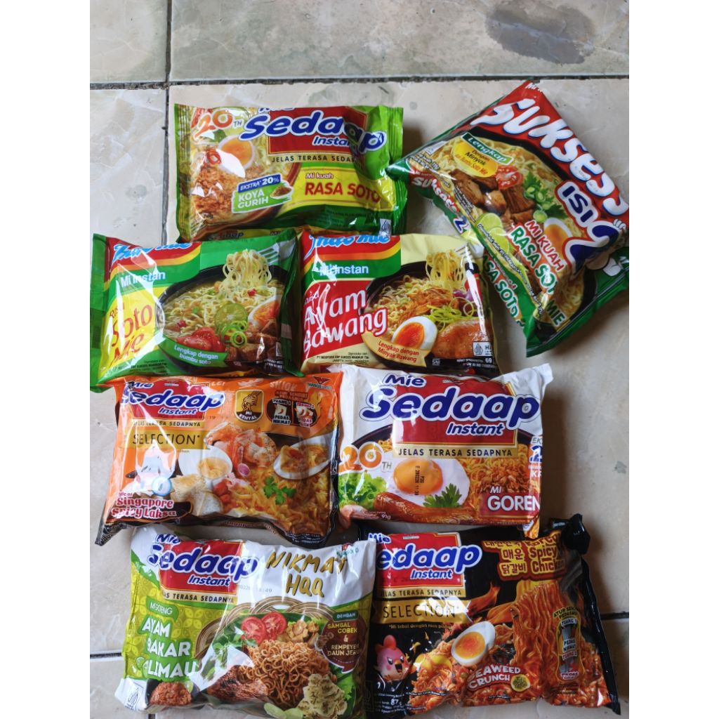 

Mie Instant Indomie & Sedap Banyak variant