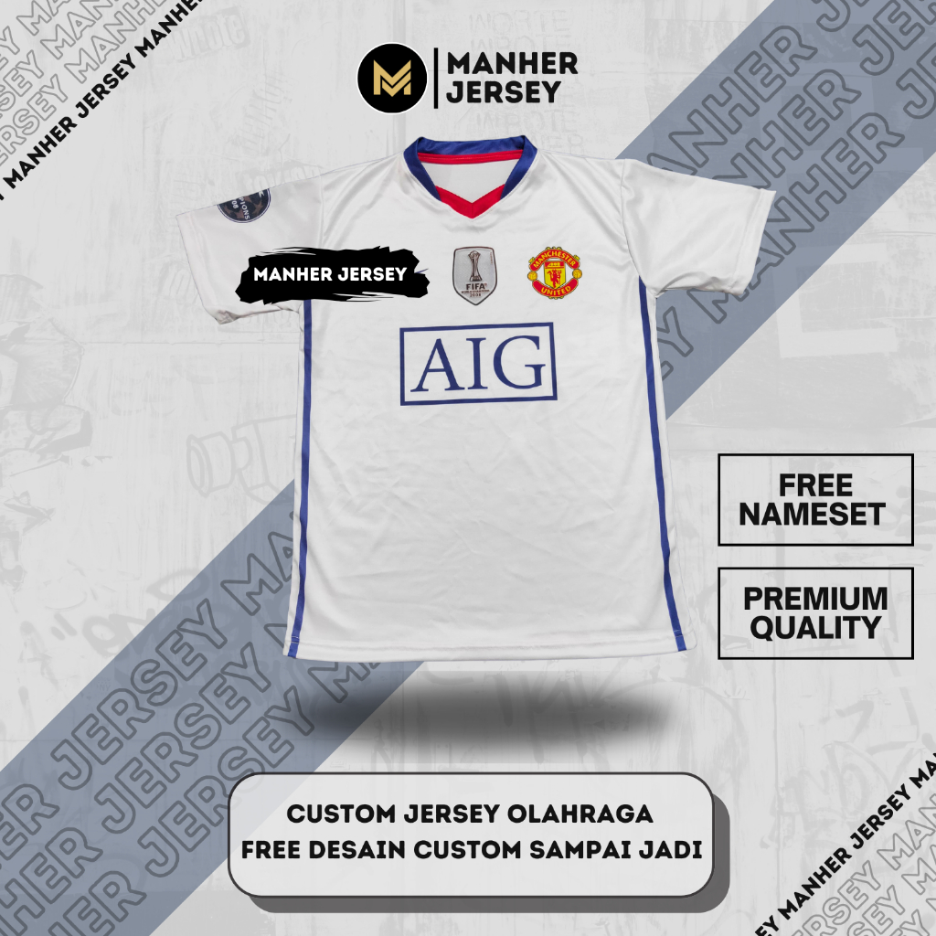 Jersey MU 2008 2009 Away Full Printing Custom