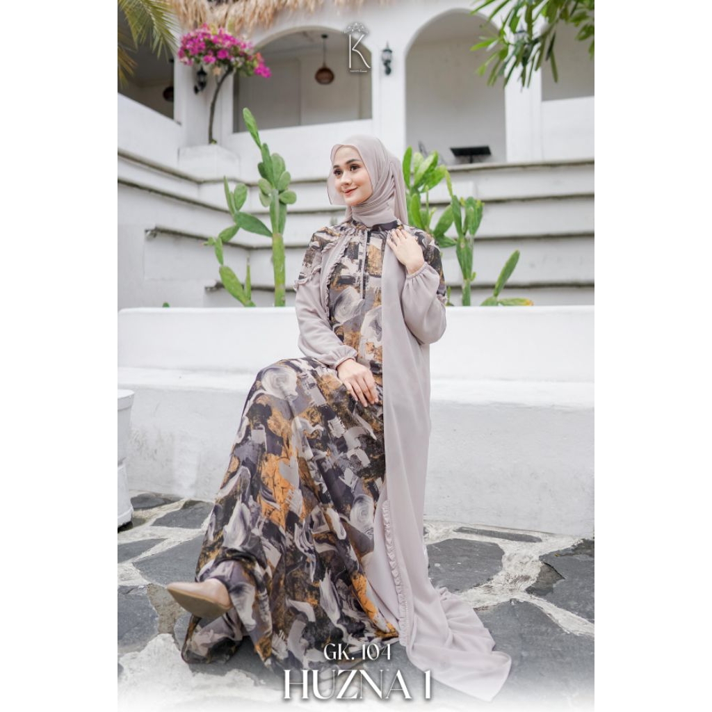 Luna Kemayu Dress Gamis GK.104 HUZNA 1 by luna hijab indonesia