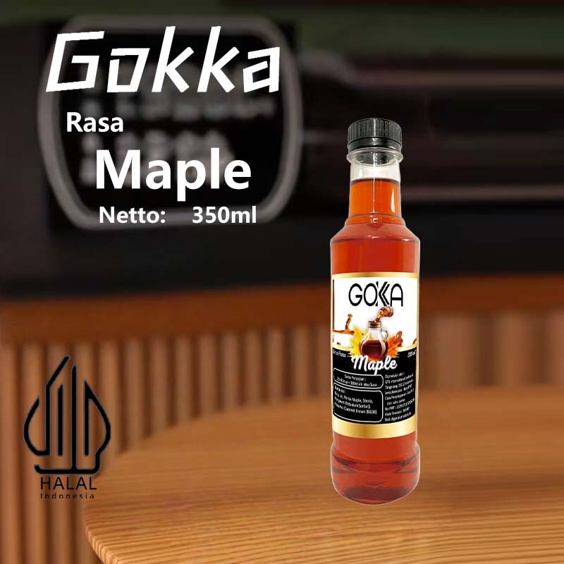 

Gokka Sirup Maple 350ml - Flavoured Syrup 350ml - Hotel Restauran Cafe - HALAL- Maple Syrup