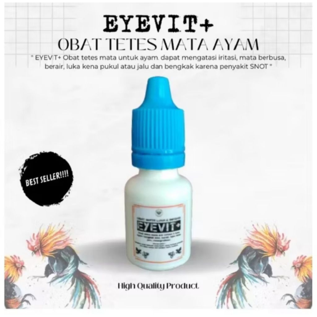 EYE VIT Obat tetes mata ayam Luka kena JALU SNOT berair bengkak berbusa terkena jalu OBAT MATA AYAM 