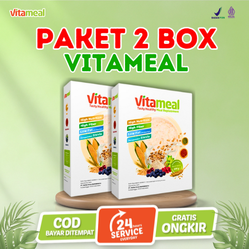 

[TERBUKTI] Vitameal Paket 2 Box Sereal Sehat Multigrain Diet Aman untuk Penderita Diabetes Turunkan Kolesterol & Asam Lambung Pengganti Nasi dan Snack Harian VITAMIL KEBAS
