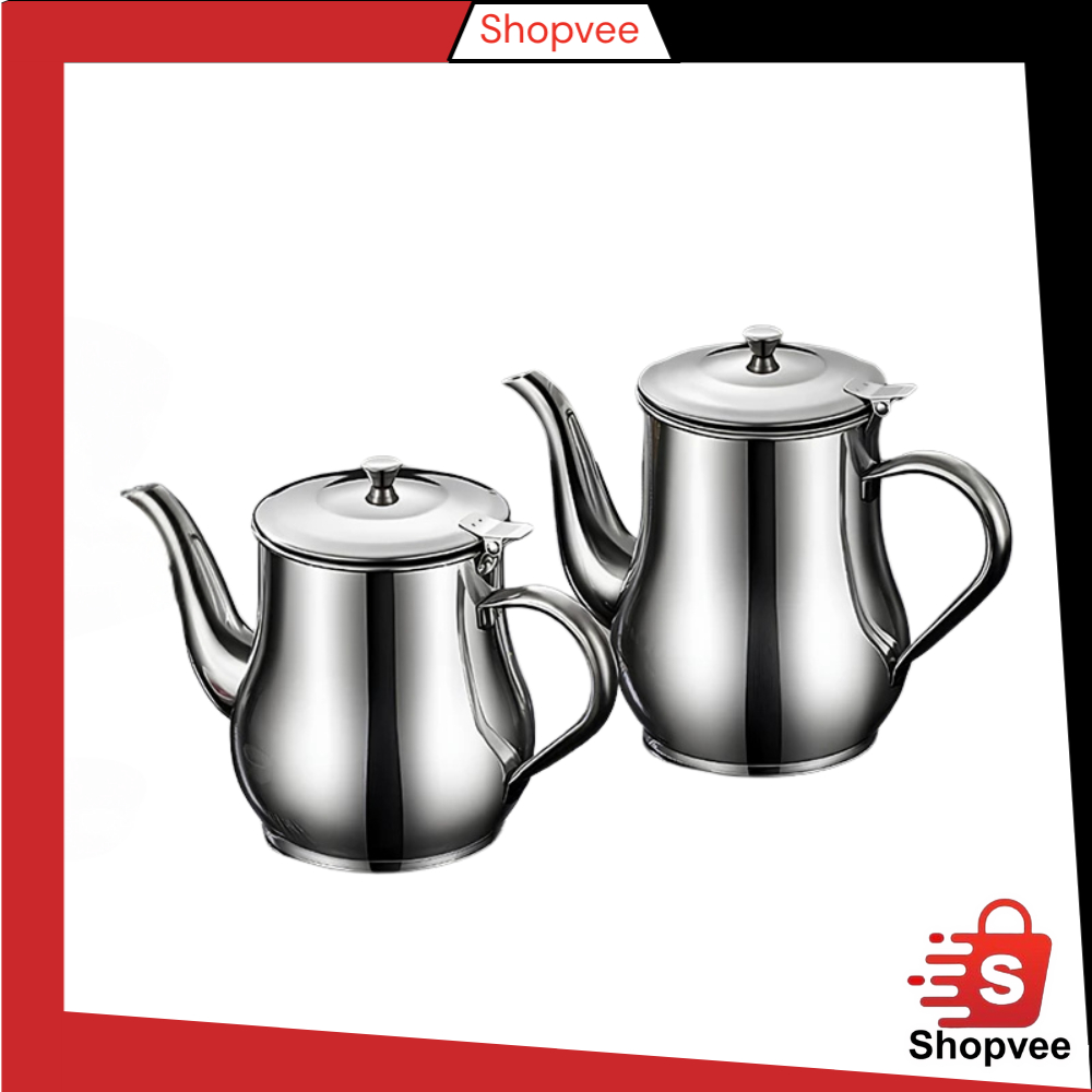 Shopvee Teko minyak goreng Ceret stainless Oil pot Kapasitas 250/400/500ml Teko Penyaringan Minyak  