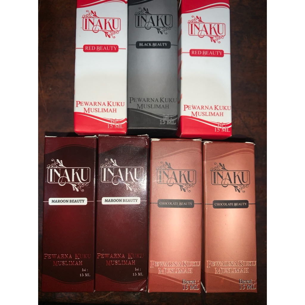 kutek inaku cat kuku inaku maroon inaku coklat kutek hitam