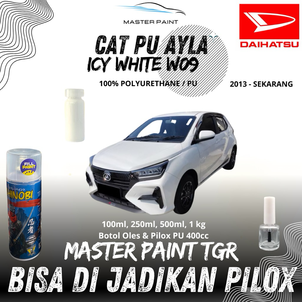(BISA DIJADIKAN PILOX) Cat Mobil Daihatsu Ayla ICY WHITE WO9 | Cat Mobil Ayla putih original