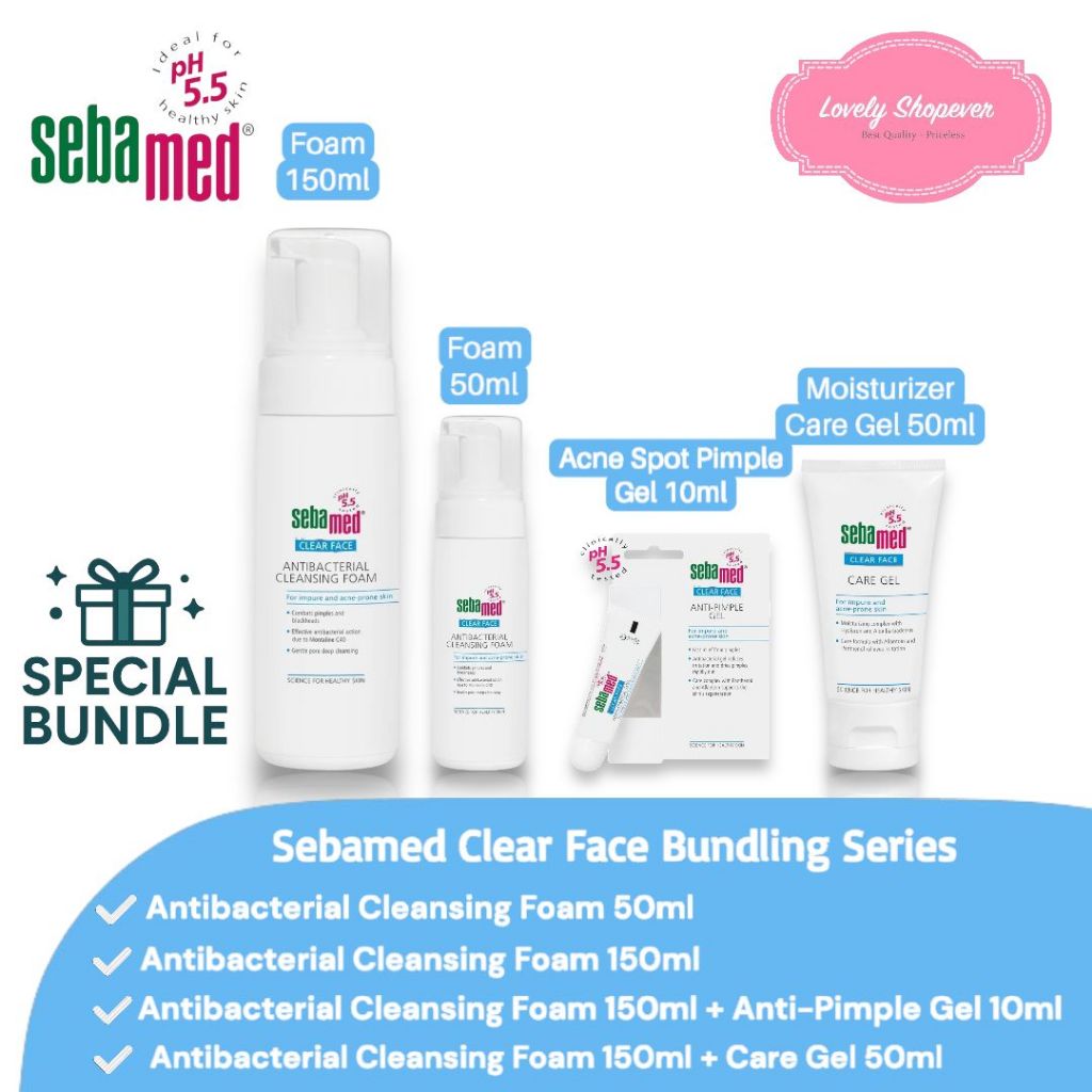 Sebamed Clear Face Antibacterial Cleansing Foam 150ml Anti Bacterial Acne Jerawat Berminyak