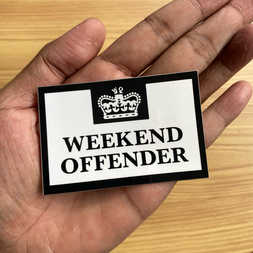 

Sticker Weekend Offender Stiker Aesthetic Casual Football Hooligan