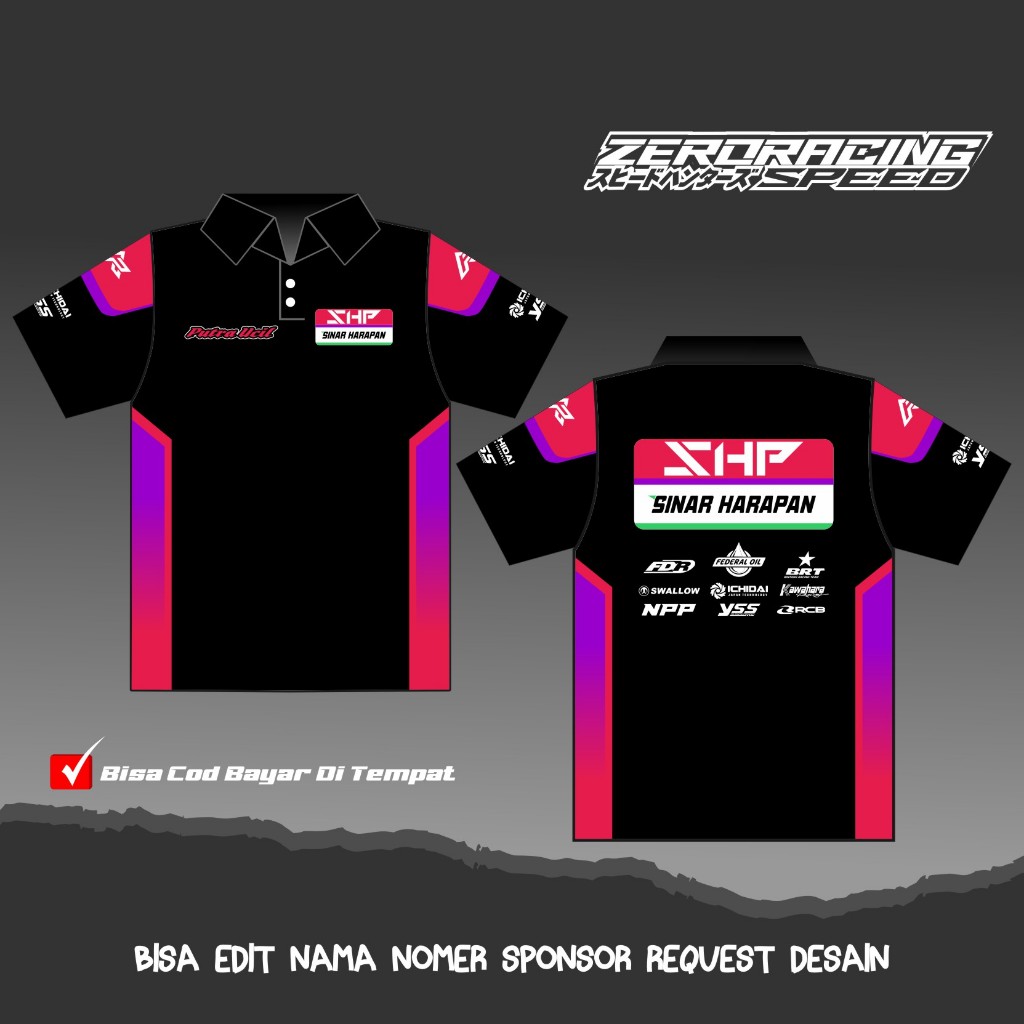Jersey custom jersey kerah polo jersey balap jersey racing free custom jersey kerah polo